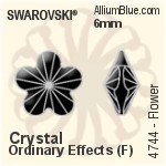 Swarovski Flower Fancy Stone (4744) 10mm - Clear Crystal With Platinum Foiling