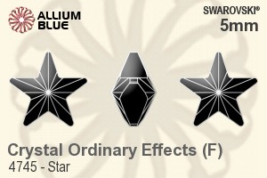 Swarovski Star Fancy Stone (4745) 5mm - Crystal Effect With Platinum Foiling