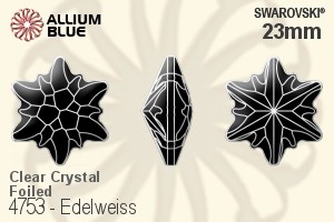 Swarovski Edelweiss Fancy Stone (4753) 23mm - Clear Crystal With Platinum Foiling