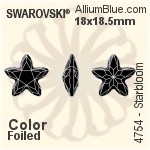 スワロフスキー Starbloom ファンシーストーン (4754) 18x18.5mm - カラー 裏面プラチナフォイル
