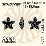 スワロフスキー Starbloom ファンシーストーン (4754) 18x18.5mm - カラー 裏面にホイル無し