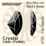 Swarovski Flat Galactic Fancy Stone (4756) 27x16mm - Color Unfoiled