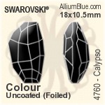 施華洛世奇 羽翼 花式石 (4790) 23x10mm - 顏色 白金水銀底