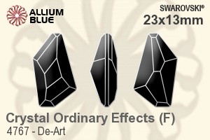Swarovski De-Art Fancy Stone (4767) 23x13mm - Crystal (Ordinary Effects) With Platinum Foiling