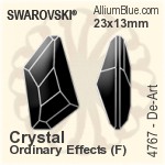 スワロフスキー De-Art ファンシーストーン (4767) 23x13mm - カラー（コーティングなし） プラチナフォイル