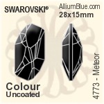 Swarovski Meteor Fancy Stone (4773) 18x9.5mm - Clear Crystal With Platinum Foiling