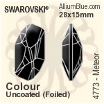 Swarovski Meteor Fancy Stone (4773) 28x15mm - Crystal Effect With Platinum Foiling