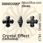 施華洛世奇 Greek Cross 花式石 (4784) 23mm - 顏色 無水銀底