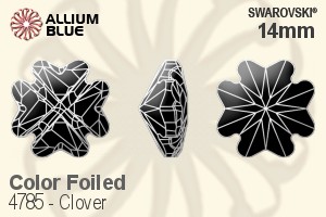 施華洛世奇 Clover 花式石 (4785) 14mm - 顏色 白金水銀底