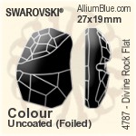 施華洛世奇 Divine Rock Flat 花式石 (4787) 19x13mm - Clear Crystal With Platinum Foiling