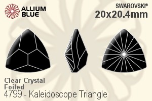 Swarovski Kaleidoscope Triangle Fancy Stone (4799) 20x20.4mm - Clear Crystal With Platinum Foiling