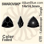 施華洛世奇 Kaleidoscope Triangle 花式石 (4799) 14x14.3mm - 顏色 無水銀底