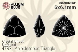 Swarovski Kaleidoscope Triangle Fancy Stone (4799) 6x6.1mm - Crystal Effect Unfoiled