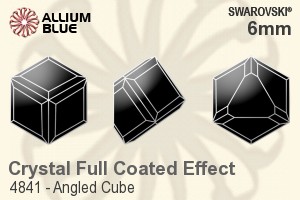 Swarovski Angled Cube Fancy Stone (4841) 6mm - Crystal Effect (Full Coated) Unfoiled