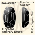 Swarovski Organic Oval Fancy Stone (4855) 8x5mm - Colour (Half Coated) Unfoiled