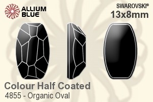 Swarovski Organic Oval Fancy Stone (4855) 13x8mm - Colour (Half Coated) Unfoiled