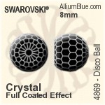 スワロフスキー Disco Ball ファンシーストーン (4869) 8mm - カラー（ハーフ　コーティング） 裏面にホイル無し