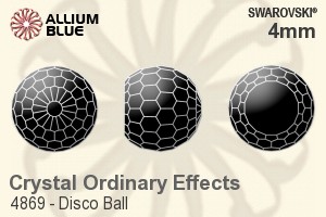 施華洛世奇 Disco Ball 花式石 (4869) 4mm - 白色（半塗層） 無水銀底