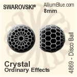 施華洛世奇 Disco Ball 花式石 (4869) 4mm - 白色（半塗層） 無水銀底