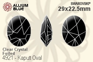 Swarovski Kaputt Oval Fancy Stone (4921) 29x22.5mm - Clear Crystal With Platinum Foiling