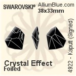 Swarovski Kaputt (Signed) Fancy Stone (4922) 28x24mm - Crystal Effect With Platinum Foiling