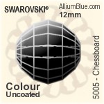 施華洛世奇 橢圓形 手縫石 (3210) 16x11mm - 白色（半塗層） 白金水銀底