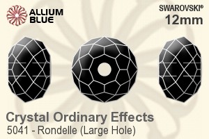 Swarovski Rondelle (Large Hole) Bead (5041) 12mm - Crystal (Ordinary Effects)