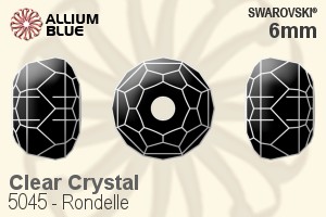 Swarovski Rondelle Bead (5045) 6mm - Clear Crystal