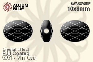 Swarovski Mini Oval Bead (5051) 10x8mm - Crystal Effect (Full Coated)