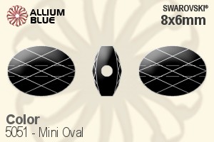 施华洛世奇 Mini 椭圆形 串珠 (5051) 8x6mm - 颜色