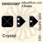 スワロフスキー Square Spike (Two Holes) ビーズ (5061) 7.5mm - カラー