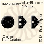 Swarovski Round Spike (Two Holes) Bead (5062) 7.5mm - Color