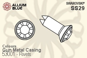 スワロフスキー Rivet (53001), Gun Metal Casing, ストーンズ in SS29 - カラー