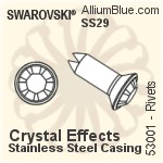 Swarovski Rivet (53001), Gun Metal Casing, With Stones in SS29 - Colors