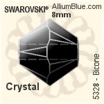 施华洛世奇 梨形 花式石 (4320) 14x10mm - 颜色 白金水银底