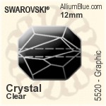 Swarovski Teardrop Bead (5500) 12x8mm - Clear Crystal