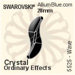 スワロフスキー Wave ビーズ (5525) 19mm - カラー（コーティングなし）