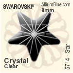 施華洛世奇 Star 串珠 (5714) 8mm - 白色（半塗層）
