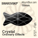 施华洛世奇 Fish 串珠 (5727) 18mm - Crystal (Ordinary Effects)