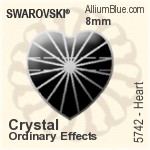 Swarovski Heart Bead (5742) 8mm - Clear Crystal