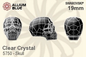 Swarovski Skull Bead (5750) 19mm - Clear Crystal