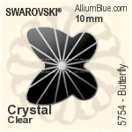 施華洛世奇 蝴蝶 串珠 (5754) 10mm - 透明白色