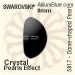 Swarovski Dome-shaped Pearl (5817) 6mm - Crystal Pearls Effect