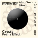 施华洛世奇 圆形 (Half Drilled) (5818) 10mm - 水晶珍珠