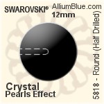 施華洛世奇 橢圓形 花式石 (4120) 6x4mm - 顏色 白金水銀底