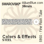 Swarovski Fine Rock Tube Bead (5950) 30mm - Colors & Effects STEEL