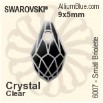 Swarovski Small Briolette Pendant (6007) 7x4mm - Clear Crystal
