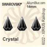 Swarovski XIRIUS Raindrop Pendant (6022) 14mm - Clear Crystal