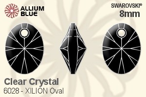 Swarovski XILION Oval Pendant (6028) 8mm - Clear Crystal