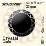 スワロフスキー ラウンド Disc ペンダント (6049) 30mm - クリスタル
